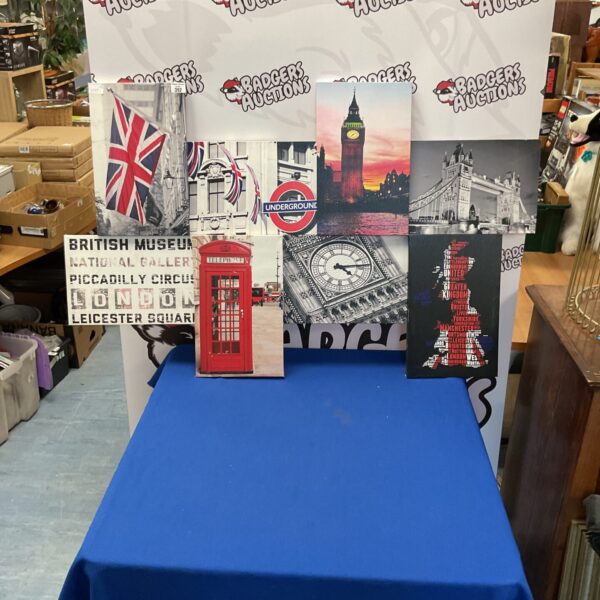 Large London canvas print featuring iconic city landmarks.