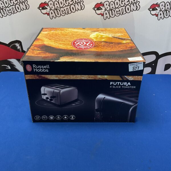 Russell Hobbs Futura 4 slice toaster in original box.