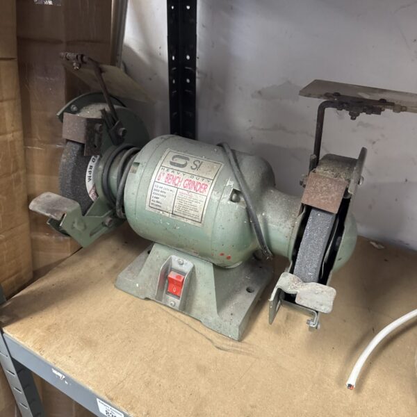 Vintage SIP 6 inch bench grinder for metalworking.