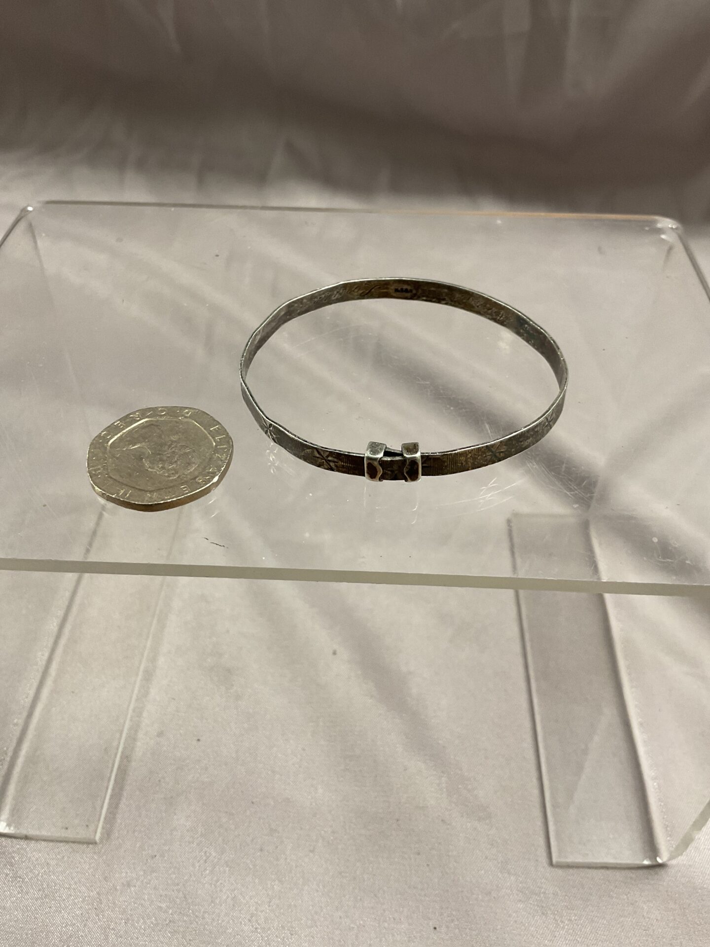 696 Sterling Silver christening bracelet