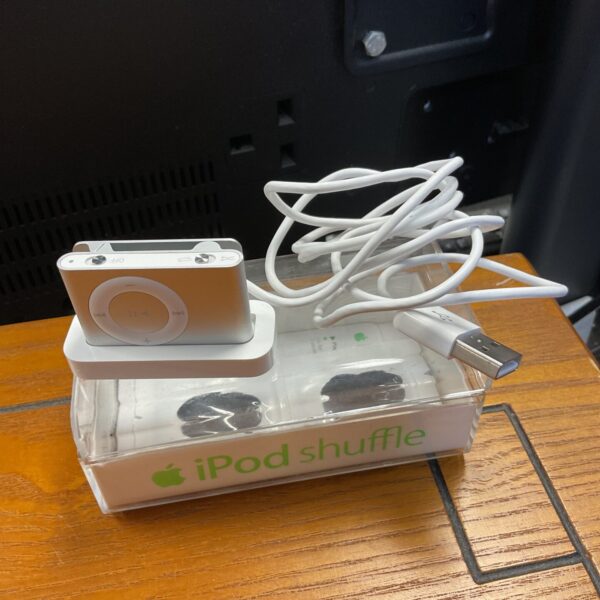Apple iPod Shuffle 2nd generation with dock connector.