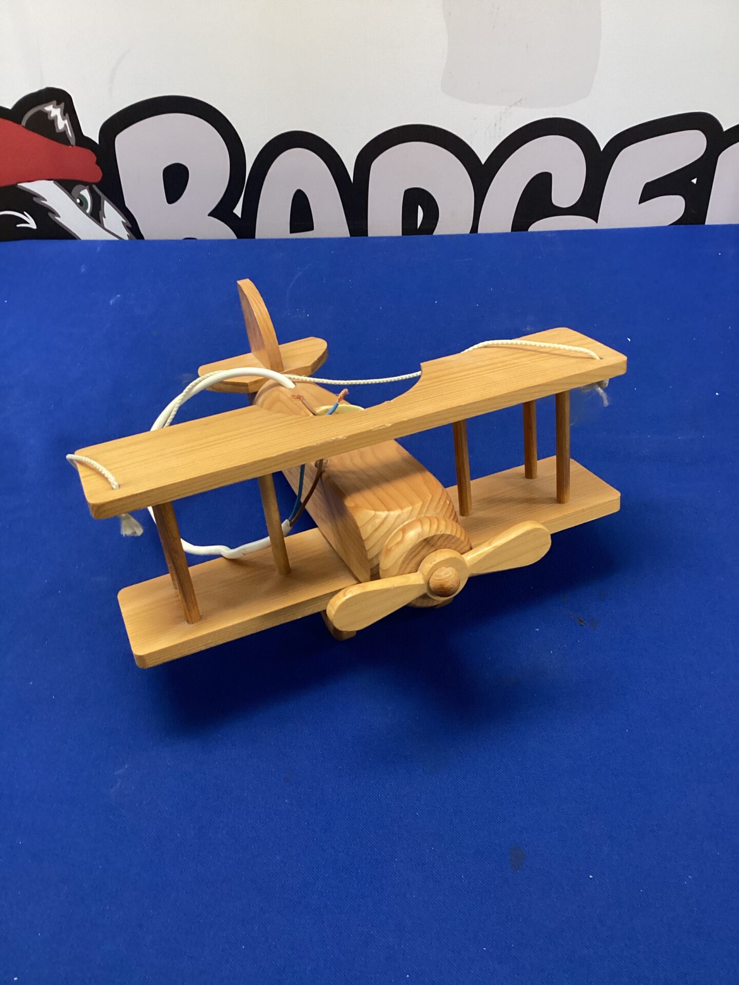 531 Pine aeroplane wall hanging light