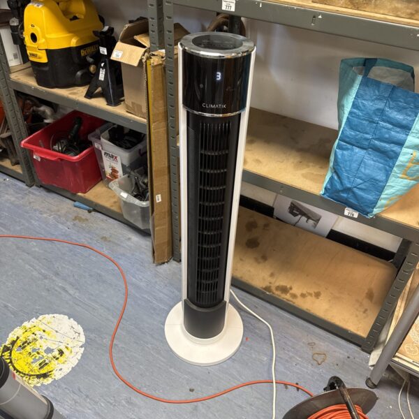 Large Climatik tower fan for auction, cooling appliance.