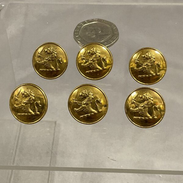 Six Gilt Livery-mans waistcoat buttons