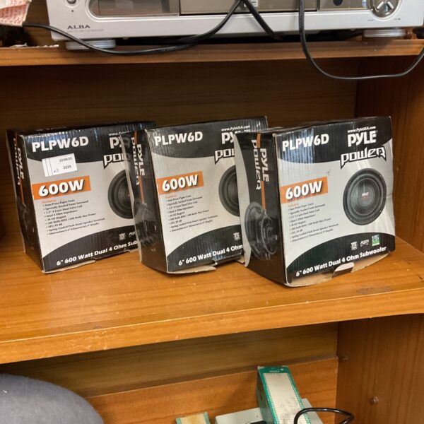 Lot of three Pyle 600W subwoofers for car or home audio.