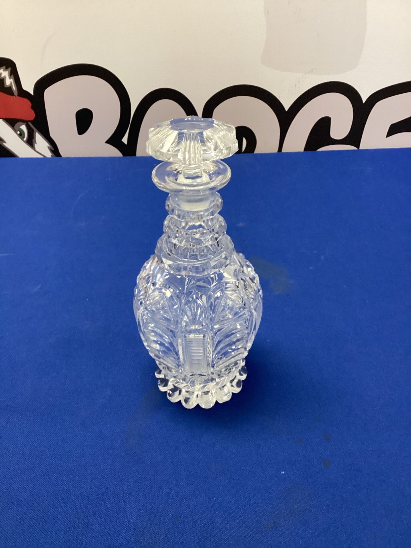 191 Cut glass shampoo decanter
