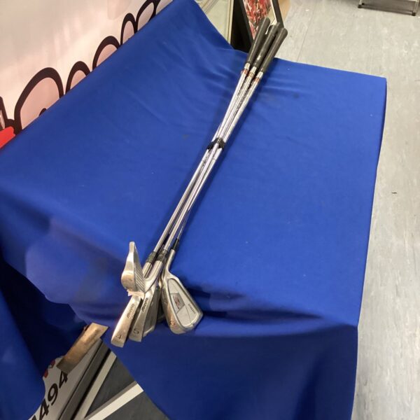 Right handed Mizuno T Zoid golf club iron set for sale.