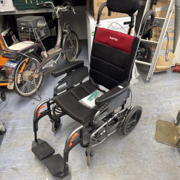 Karma VIP2 manual wheelchair with foot supports, mobility aid.