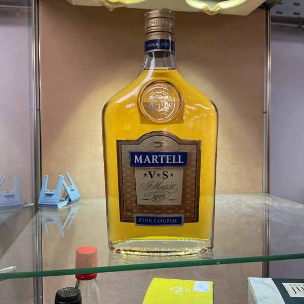 Martell Fine Cognac bottle, 35cl, French brandy.