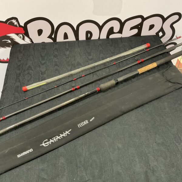 Shimano Catana feeder rod for freshwater angling, detailed view.