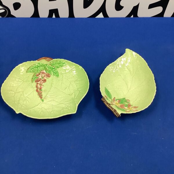 Vintage Carlton Ware leaf dishes with berry detail.