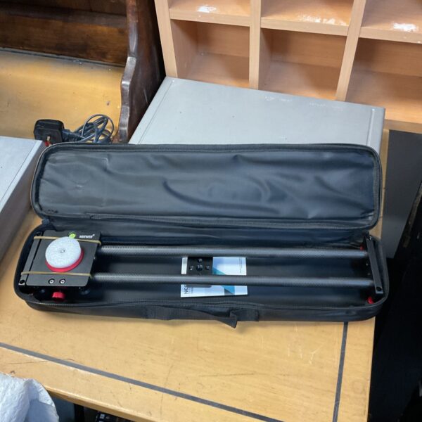 Neewer vertical camera mount inside a protective case.