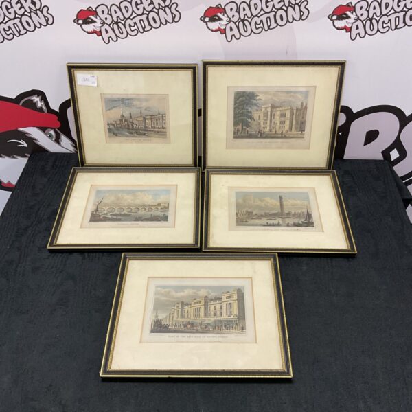 Antique hand-coloured engraving of a London landmark by T H Shepherd.