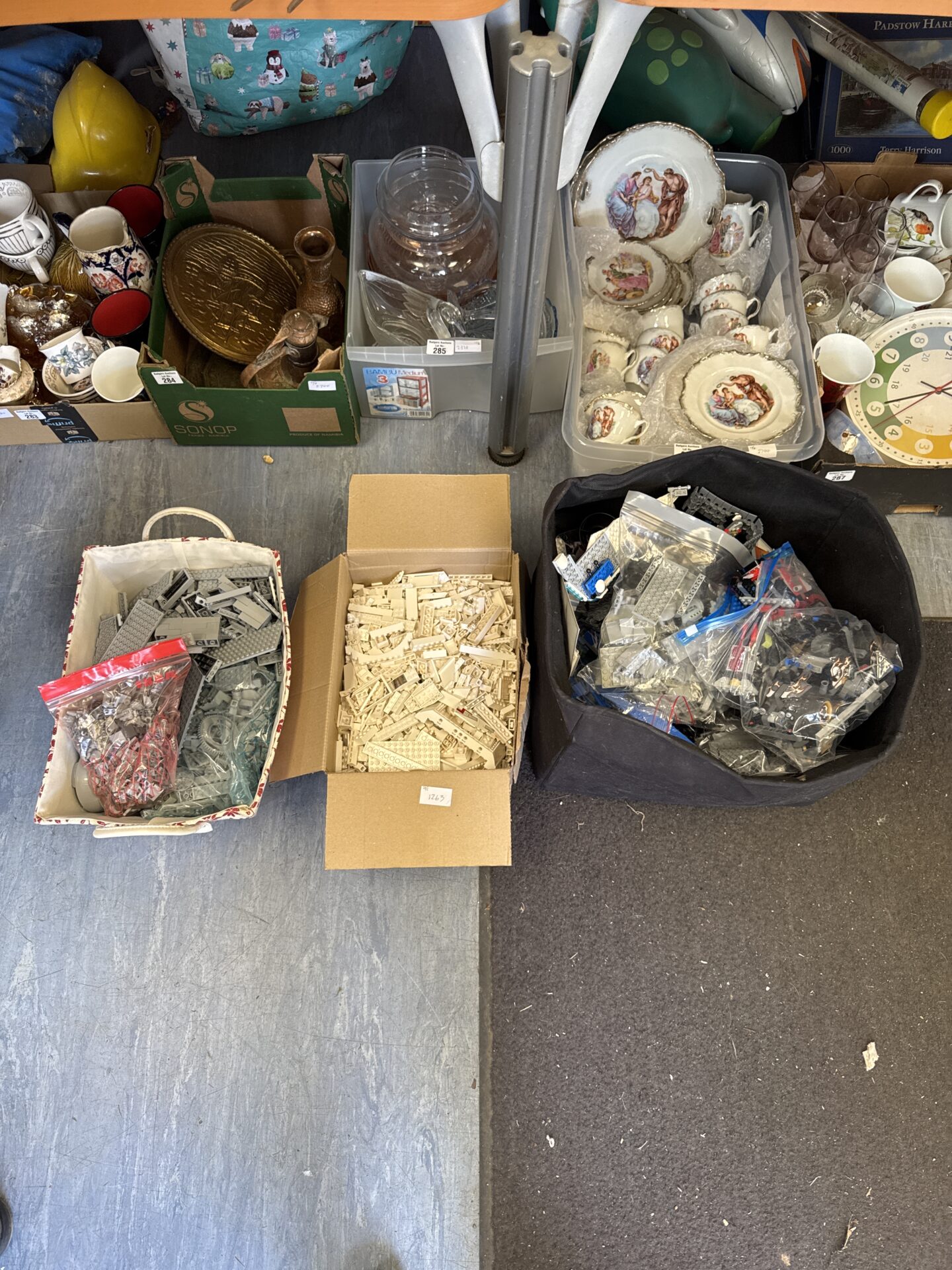 326 Three boxes of assorted Lego blocks