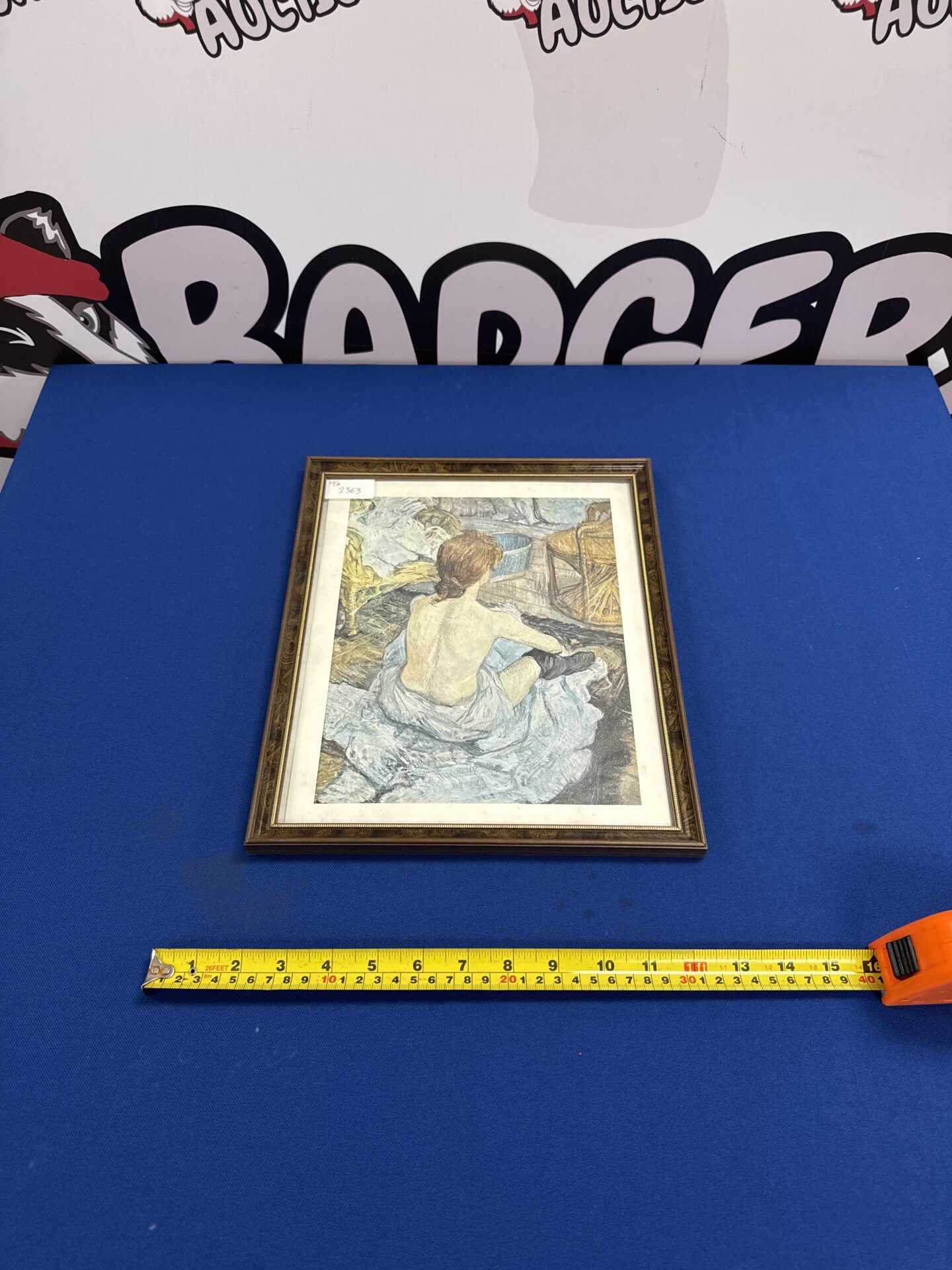 619 Vintage print titled toulouse lautrec – la toillette 1806 jeu de paume