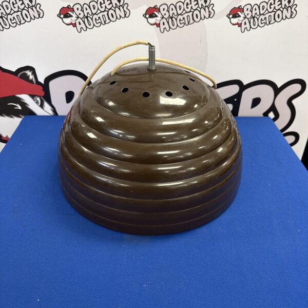 Large vintage industrial enamel ceiling lamp with a classic design.