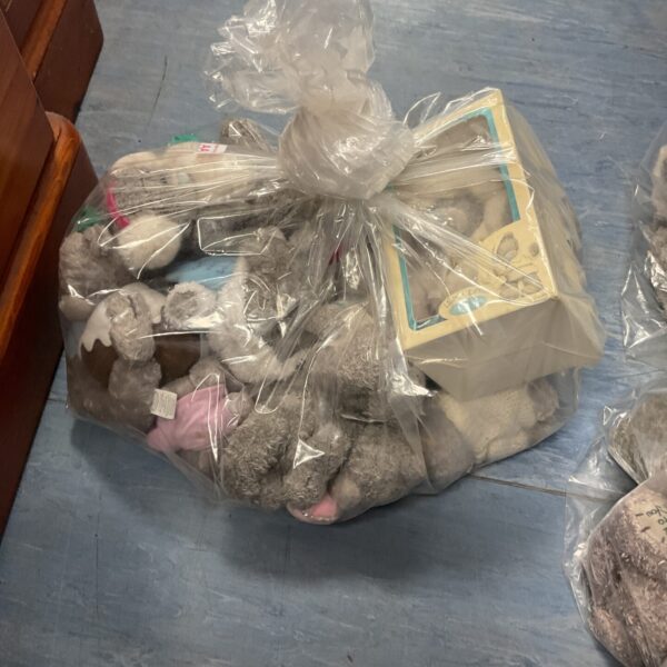 A plastic bag filled with multiple ‘Me to You’ teddy bears.