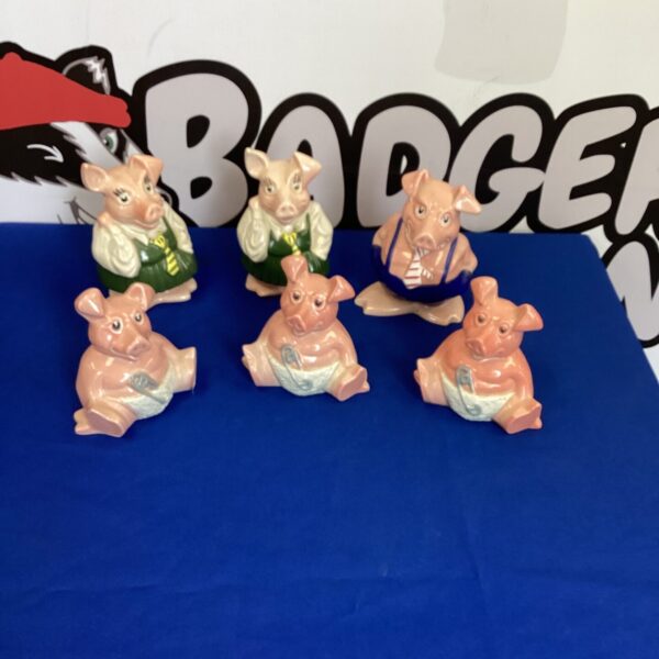 Vintage Natwest porcelain piggy bank collectible for display.