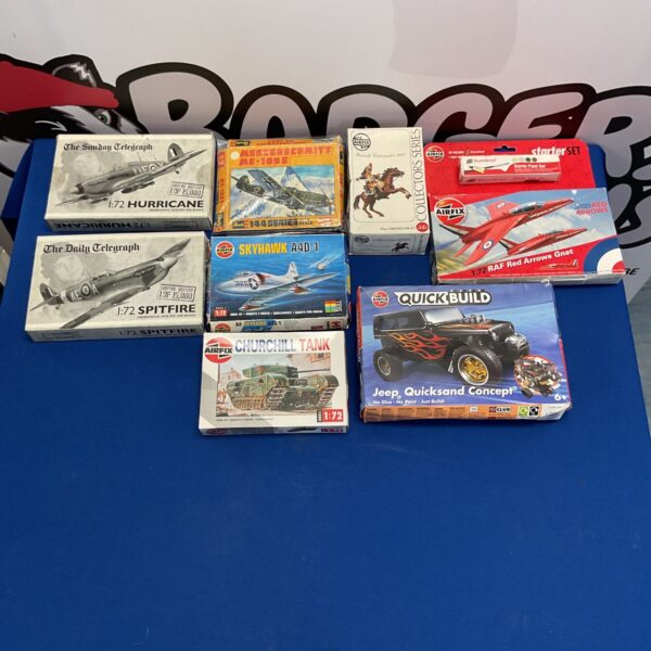 Vintage Airfix and Revell model kits selection for collectors.