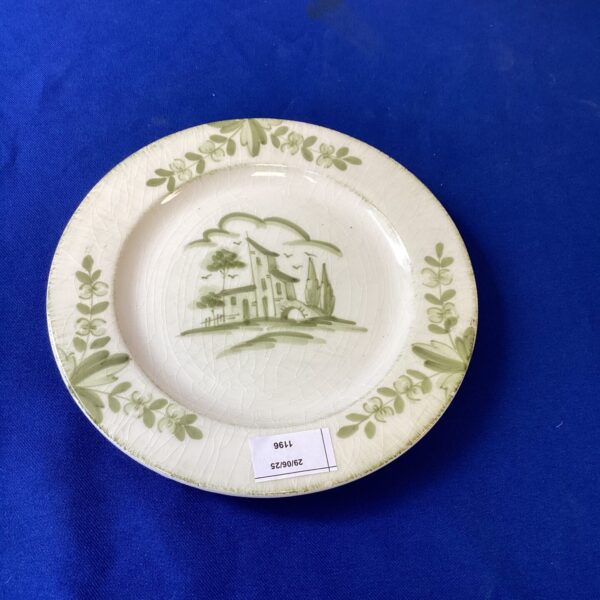 Vintage Vietri collectors plate with hand-painted Italian scene.