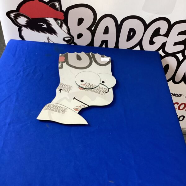 Vintage Bart Simpson mirror, a collectible cartoon item.