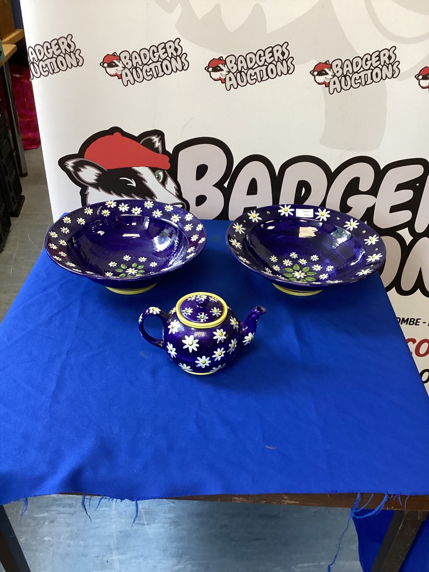 279 Signed Handpainted Bowls and Tea Pot