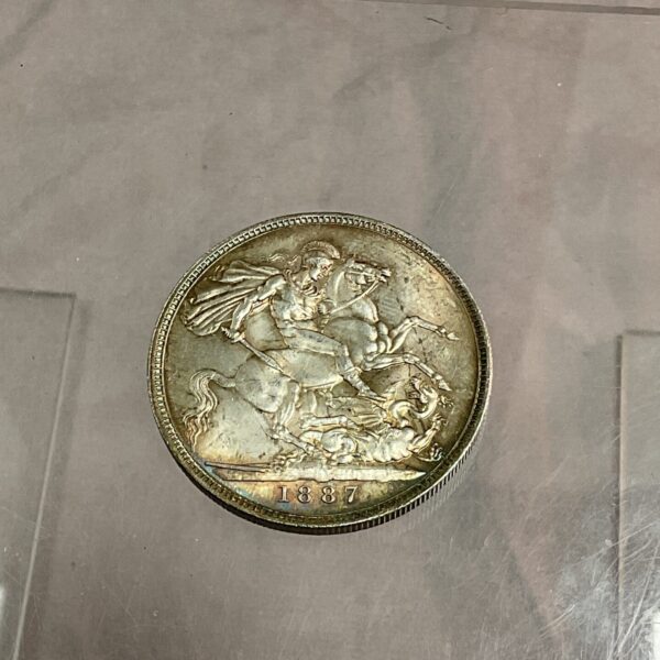 1887 Victoria Silver Crown showing Queen Victoria's portrait.