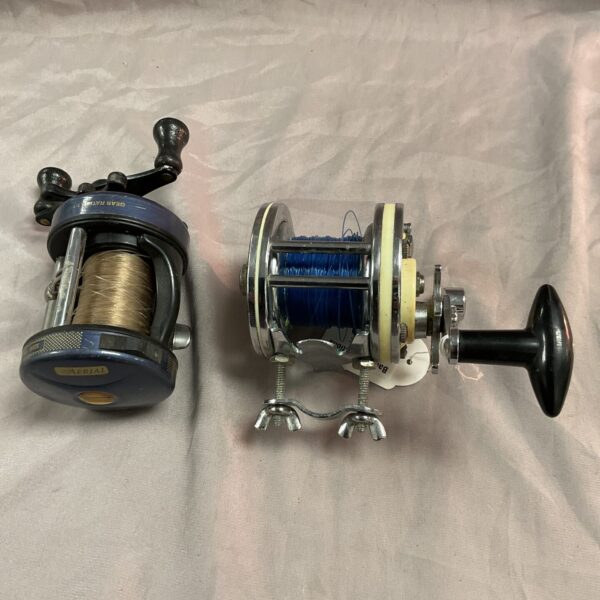 Vintage Mitchell multiplier reels lot for collectors and anglers.