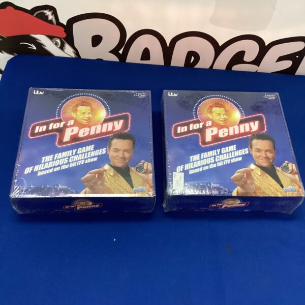 Two copies of the In for a Penny board game based on the ITV show.