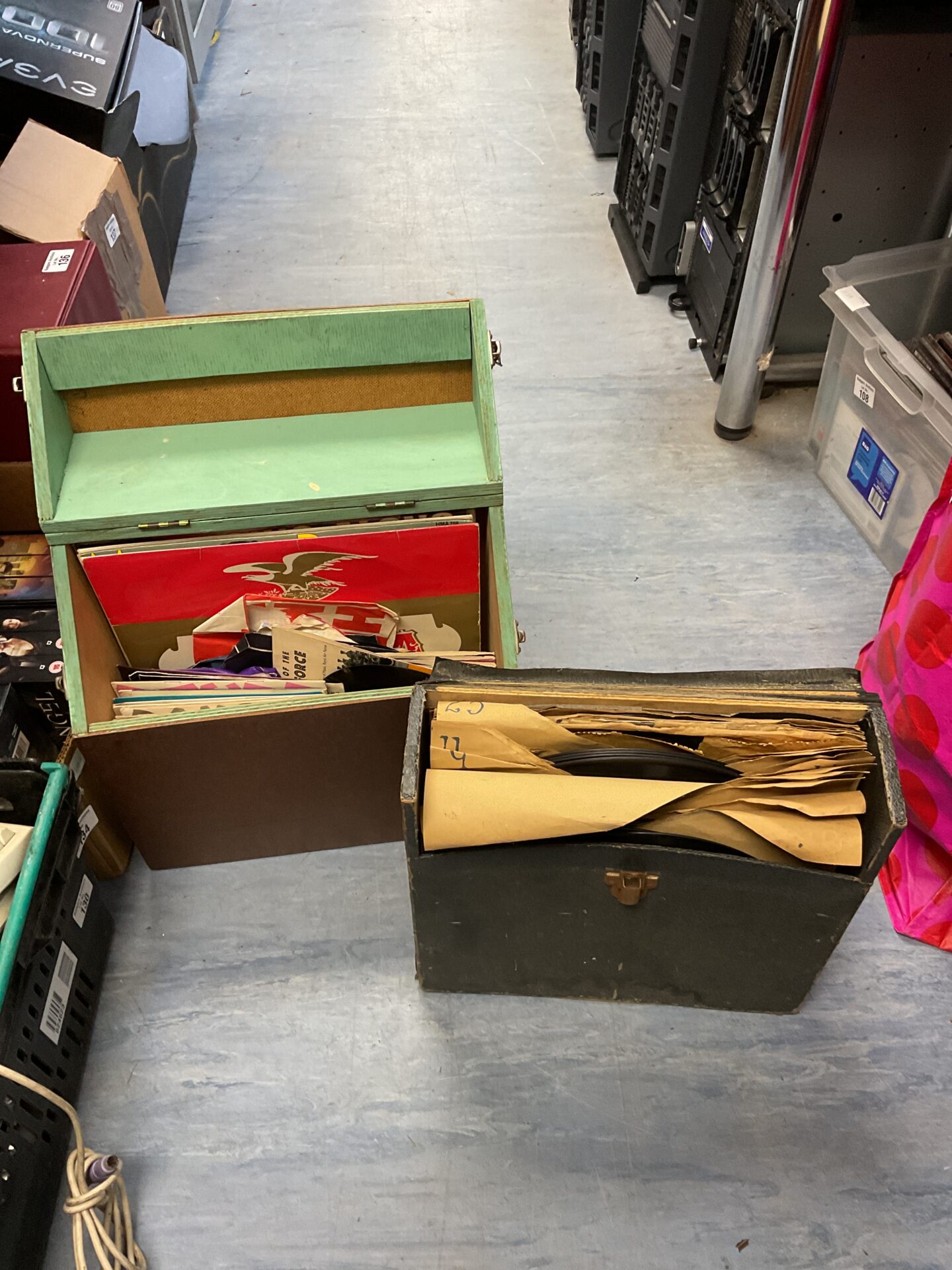 103 Case of 7” singles & case of gramophone records
