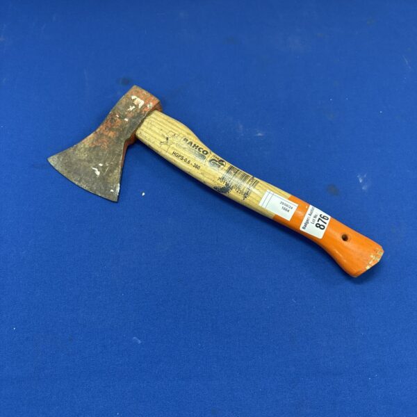 Vintage Bahco HG50-380 hand axe with orange handle.