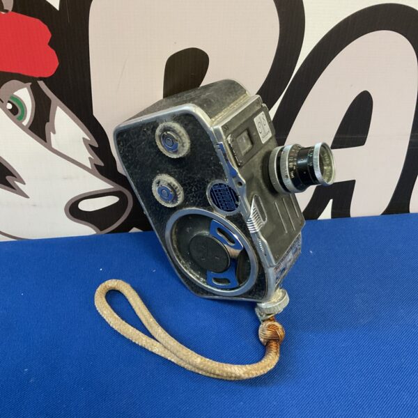 Vintage Paillard Bolex C8 8mm cinefilm camera, front view.