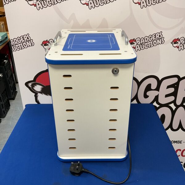 Tectus tablet charging locker with key, secure digital device storage.