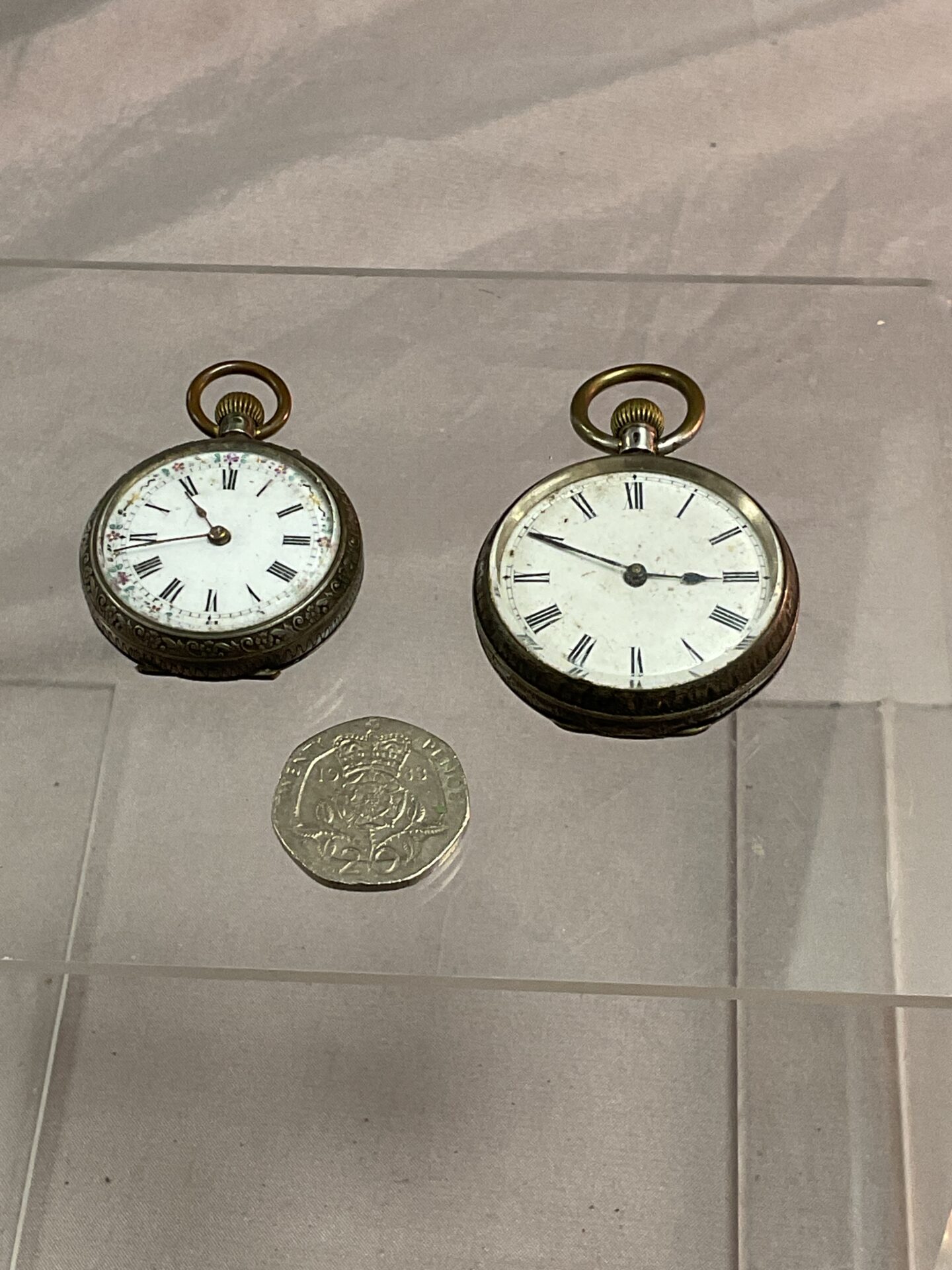 774 Two silver ladies pocket watches