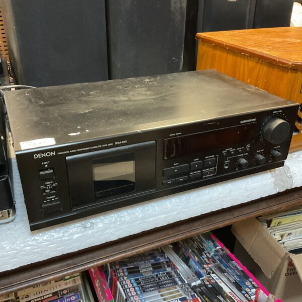 Vintage Denon DRM-550 cassette deck for stereo systems.
