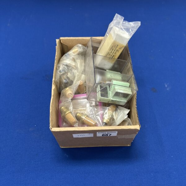 Mixed lot of vintage electrical components and military parts.