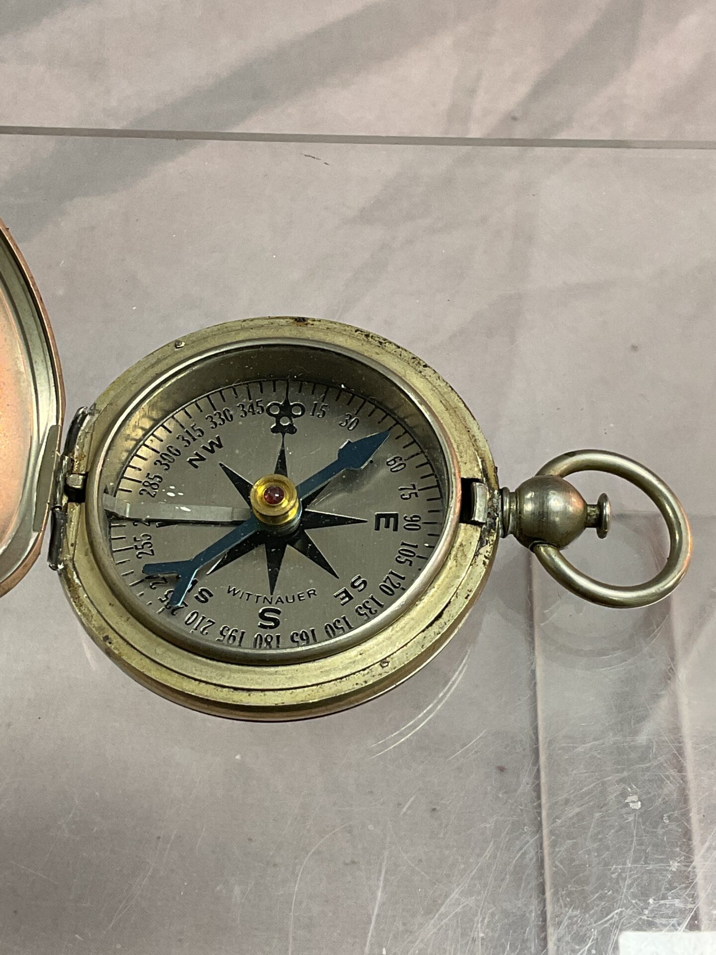 783 Ww2 U S Wittnauer Pocket Fob Pendant compass