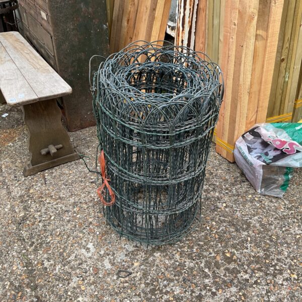 Roll of wire garden fencing for landscaping and borders.