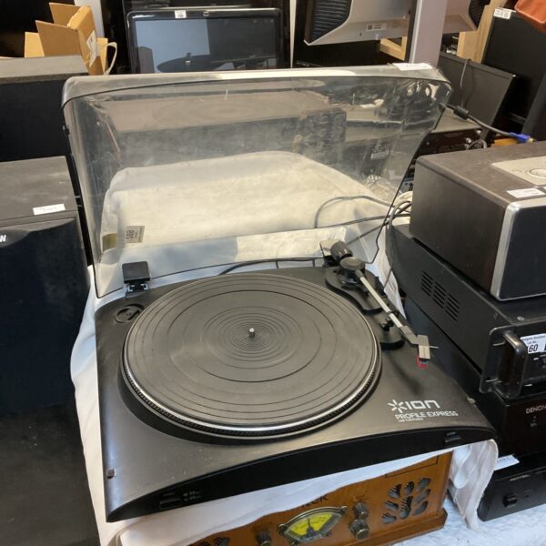Ion Profile Express USB turntable for vinyl record playback.