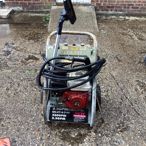 Vintage LT8 pressure washer for garden cleaning.