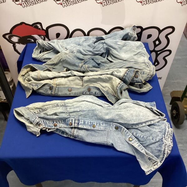 Lot of three vintage denim jackets, including Levi and Lee brands.