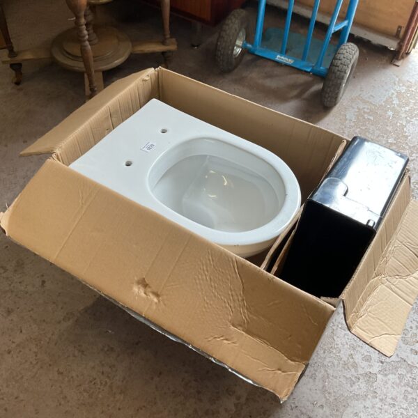Vintage Havana Rose Group ceramic toilet pan for bathroom restoration.