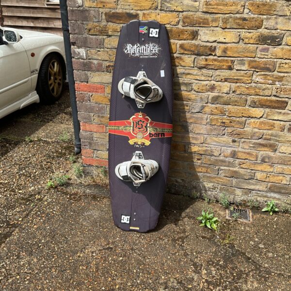 Relentless Liquid Force snowboard with bold branding and graphics.