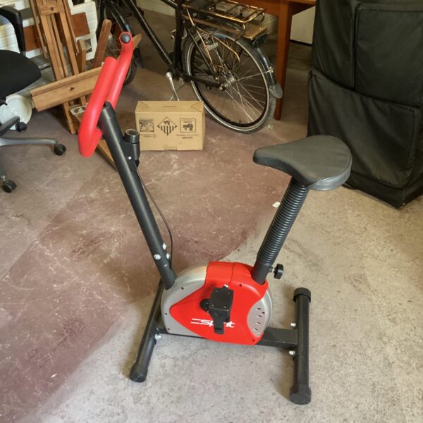 Front view of a used exercise bike for home fitness.