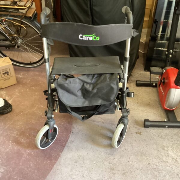 Side view of a Careco walking trolley, a mobility aid for seniors.