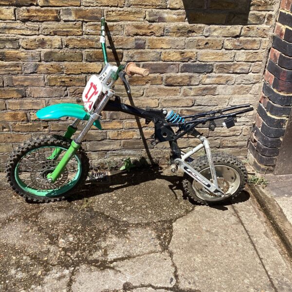 Used pit bike frame for restoration project.