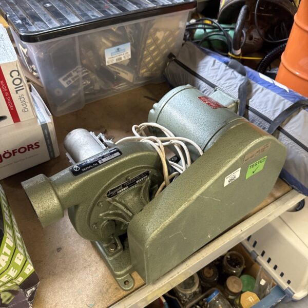 Vintage Secomak model 576 air blower, industrial fan for workshops.