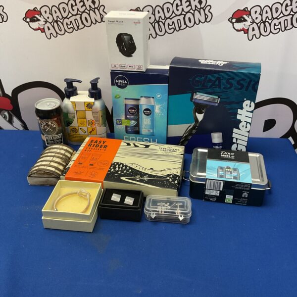 Mixed lot of new Gillette Mach3 razors and grooming products.