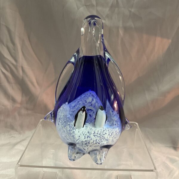 Vintage Penco glass penguin figurine with mother and babies.