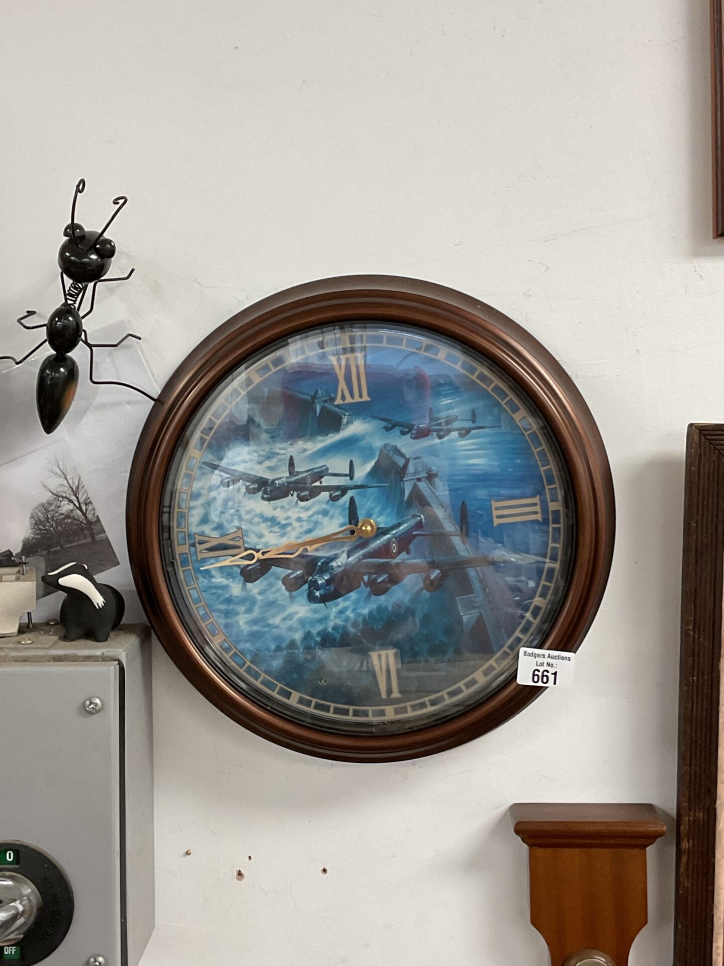661 Bradford exchange limited edition dambusters wall clock